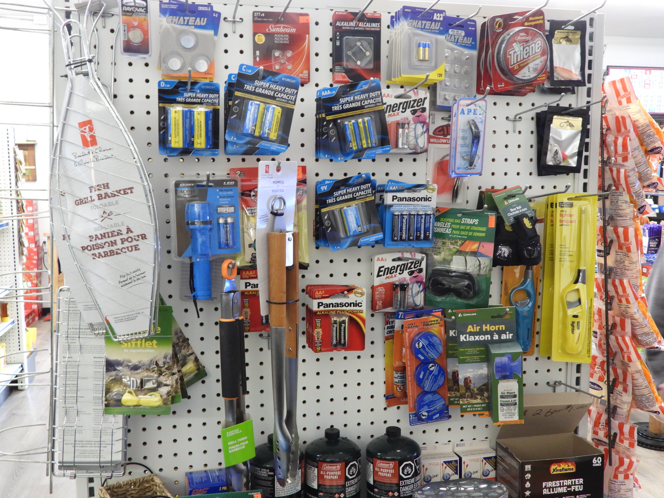 All kinds of last minute supplies available - especially batteries of all sizes!